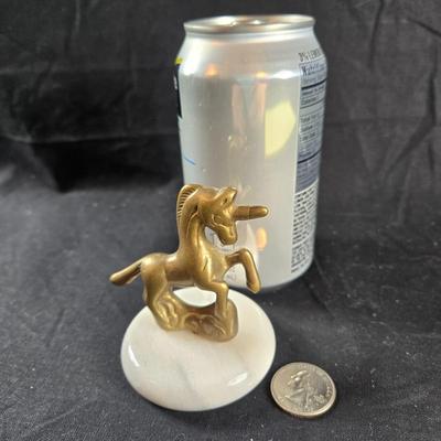 Miniature Brass Unicorn