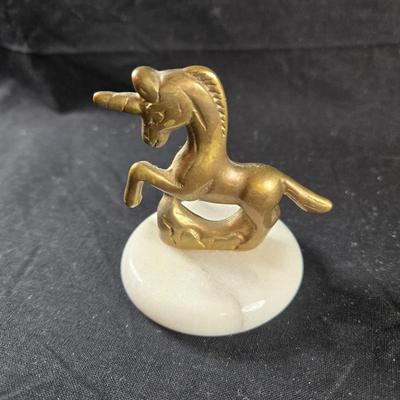 Miniature Brass Unicorn