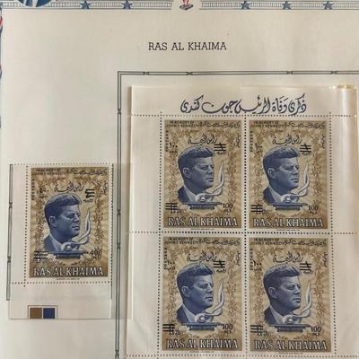 John F. Kennedy Memorial Stamps-Five Complete Albums