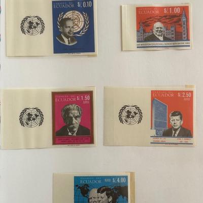 John F. Kennedy Memorial Stamps-Five Complete Albums