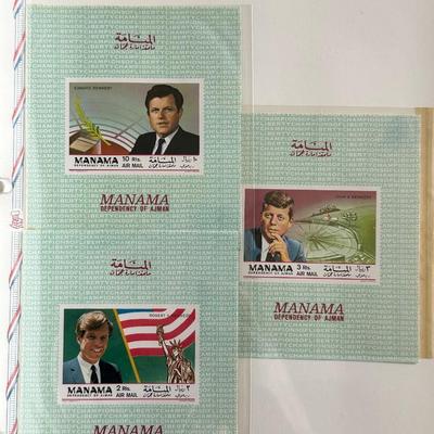 John F. Kennedy Memorial Stamps-Five Complete Albums
