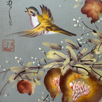 Framed Original Japanese Paintings on Canvas