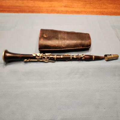 Clarinet with leather case