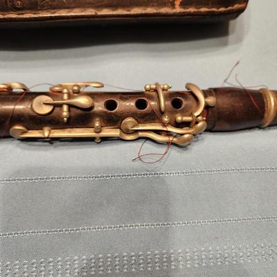 Clarinet with leather case