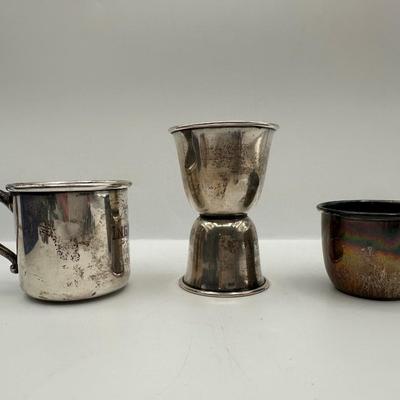 Sterling Baby Cups and Jigger Cup