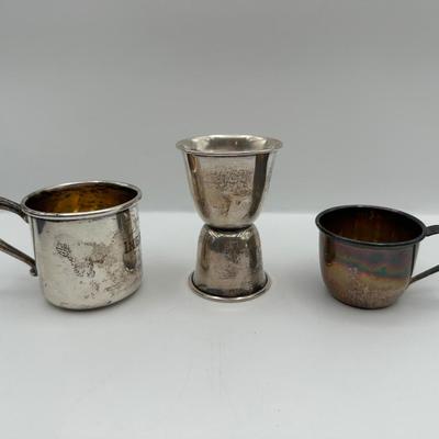 Sterling Baby Cups and Jigger Cup