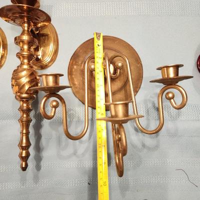 Brass Wall Candle Holders