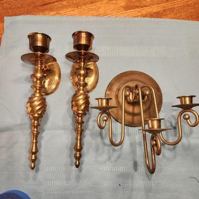 Brass Wall Candle Holders