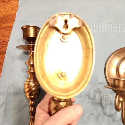 Brass Wall Candle Holders