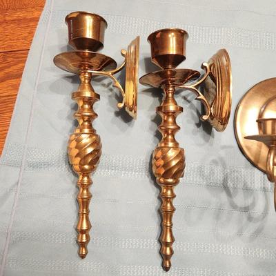 Brass Wall Candle Holders
