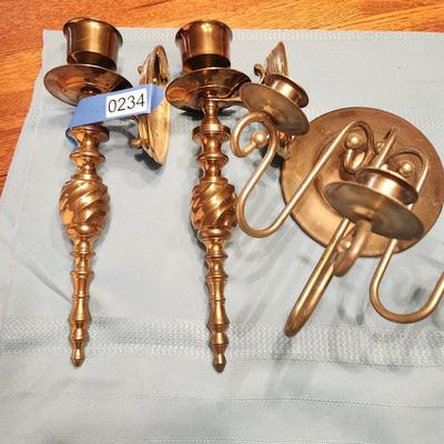 Brass Wall Candle Holders