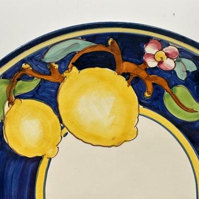 Italian Lemon Decorative Plate and Pitcher