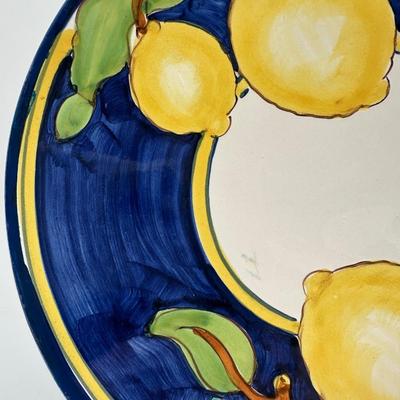 Italian Lemon Decorative Plate and Pitcher