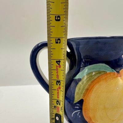 Italian Lemon Decorative Plate and Pitcher