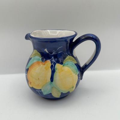 Italian Lemon Decorative Plate and Pitcher
