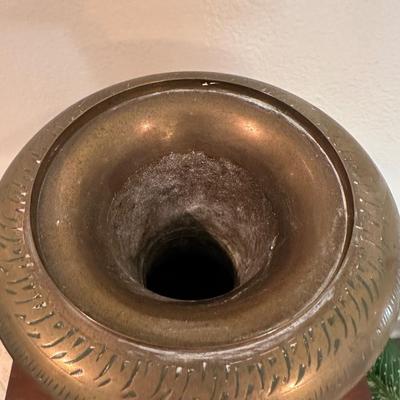 Brass Handcrafted Pedestal Vase