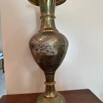 Brass Handcrafted Pedestal Vase