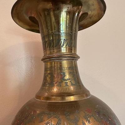 Brass Handcrafted Pedestal Vase