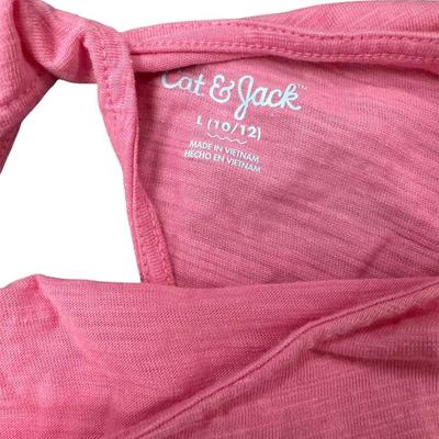 Size L - Girls' Target Cat & Jack Hot Pink Tiered Short Sleeve Dress