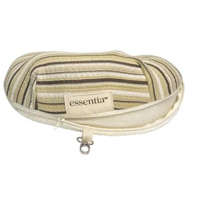 Essentia Montreal Canada Er-GO Organic Travel Neck Pillow in Tan Stripes