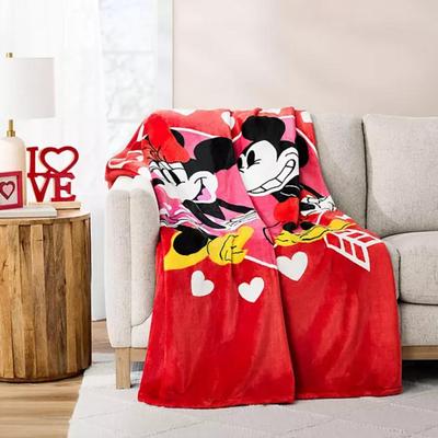 Mickey & Minnie Valentine Licensed Silk Touch Throw, 60" x 70"
