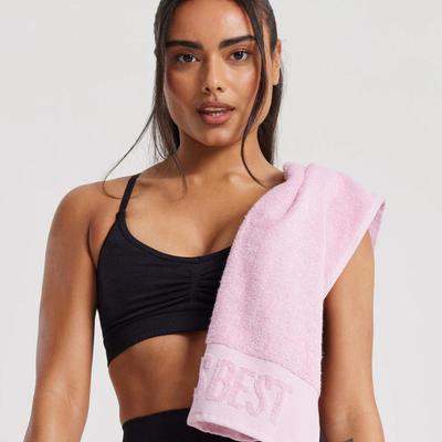 Women's Best Sportswear Small Sweat Towel in Quartz - Workout Towel, 60% Cotton, 40% Modal