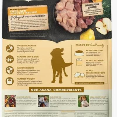 ACANA Free-Run Poultry Recipe Grain-Free Dry Dog Food, 4.5-lb bag
