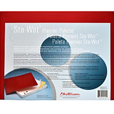 Masterson Sta-Wet Premier Palette, Watercolor and Acrylic, Reusable, 16" x 12", White