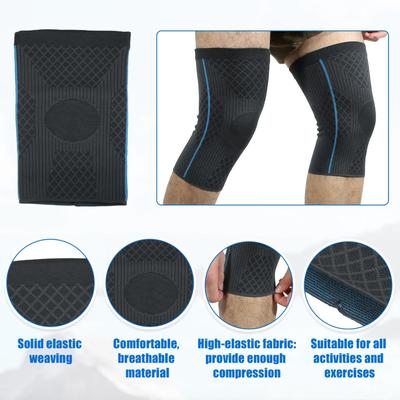 Size Small 2pcs Knee Sleeves Knee Brace Knee Support Brace for Women Men Nylon Black Blue
