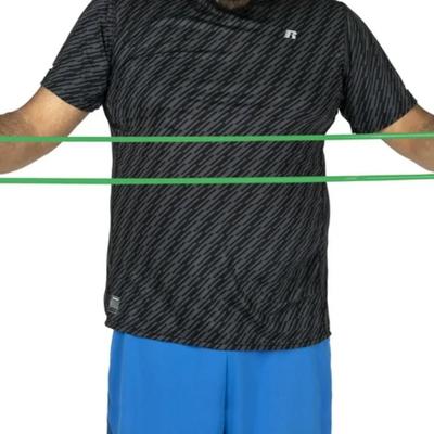 Mind Reader O Shape Chest Expander, Rubber Resistance Band, Exercise Stretching Strap, Green