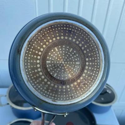 C - T-fal Excellence Ceramic Non-Stick Cookware Set, 10-Piece - Blue