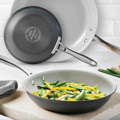 D - Tramontina 3-pack Hard Anodized Aluminum Ceramic Nonstick Fry Pan Set