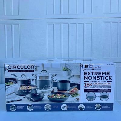 A - Circulon 9-Piece A1 ScratchDefense Nonstick Cookware Set