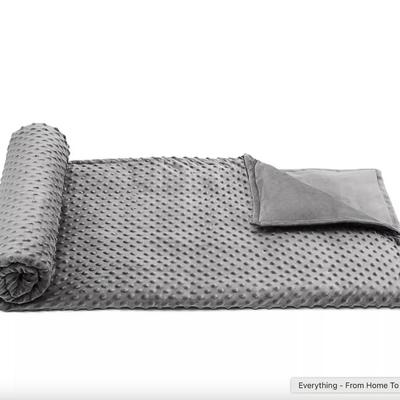 Amazon Basics 7lb Kid's Cotton Weighted Blanket and Reversible Micromink Cover