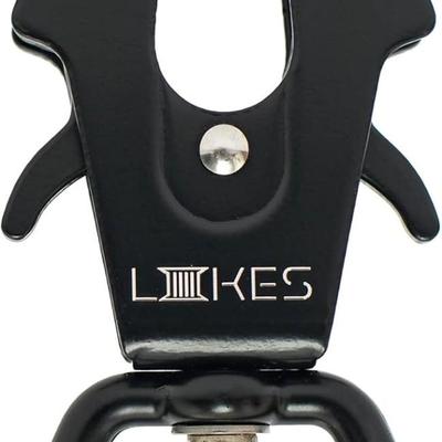 LIIIIIIKES Black 5' Tactical Heavy-Duty Quick Release & Locking Dog Leash w/360° Swivel Frog Clip Nylon Webbing Padded Handle...