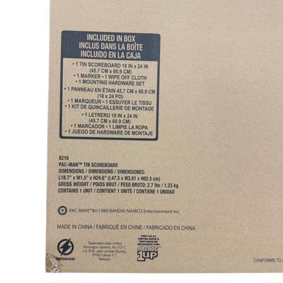 1 Case (6 pieces) PAC-MAN Tin Scoreboard with Dry Erase Kit ARCADE 1up Whiteboard Mounting Kit