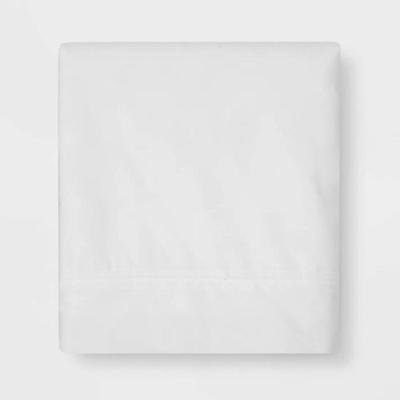 Size Queen White Target Threshold Ultra Soft Flat Sheet 300 Thread Count