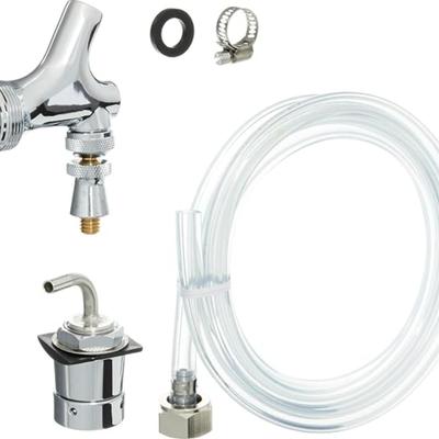 4 Way Air Distributor Co2 Manifold-1/4 Barb Output, Shutoff with Check Valve, Tower Rebuild Kit, Silver