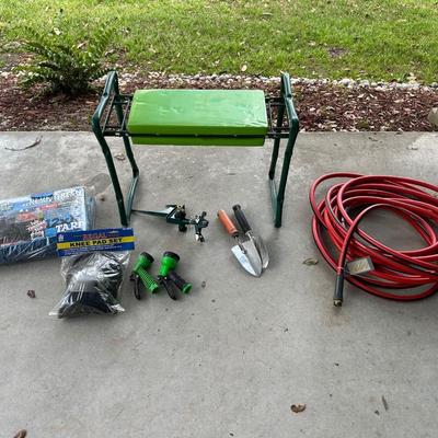 Gardening Hose, Bench, Sprinkler & More