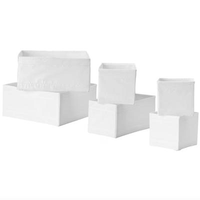 IKEA Pack of 6 SKUBB Organizer Box Bin in White