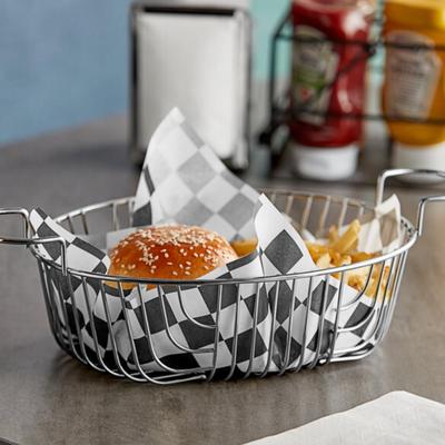 12" x 12" Black Check Deli Sandwich Wrap Paper - 1000/Pack