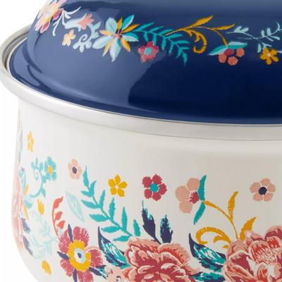 The Pioneer Woman Keepsake 2-Quart Enamel-on-Steel Saucepan, Floral