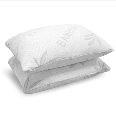 Set of 2 Bamboo Pillow Standard Size - Machine Washable Bed Pillows for Sleeping for Back, Stomach and Side Sleeper - Firm Shredded...