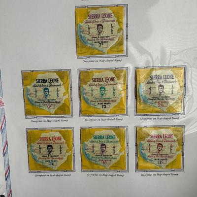 Large John F. Kennedy Memorial Stamp Collection