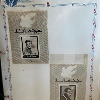 Large John F. Kennedy Memorial Stamp Collection