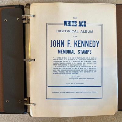 Large John F. Kennedy Memorial Stamp Collection