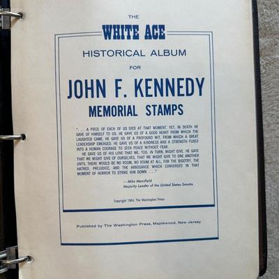 Large John F. Kennedy Memorial Stamp Collection