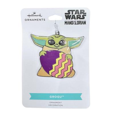 Hallmark Star Wars Disney The Mandalorian Grogu Holding Easter Egg Flat Metal Ornament Decoration Hanger