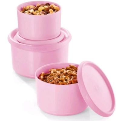 Tupperware 3pc Serve & Store Food Storage Canister Set in Pink Blossom