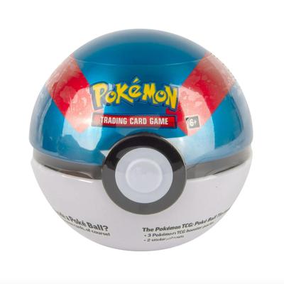 Pokemon Trading Card Games Poke Ball Tin - 3 TCG Booster Packs, 2 Stickers,